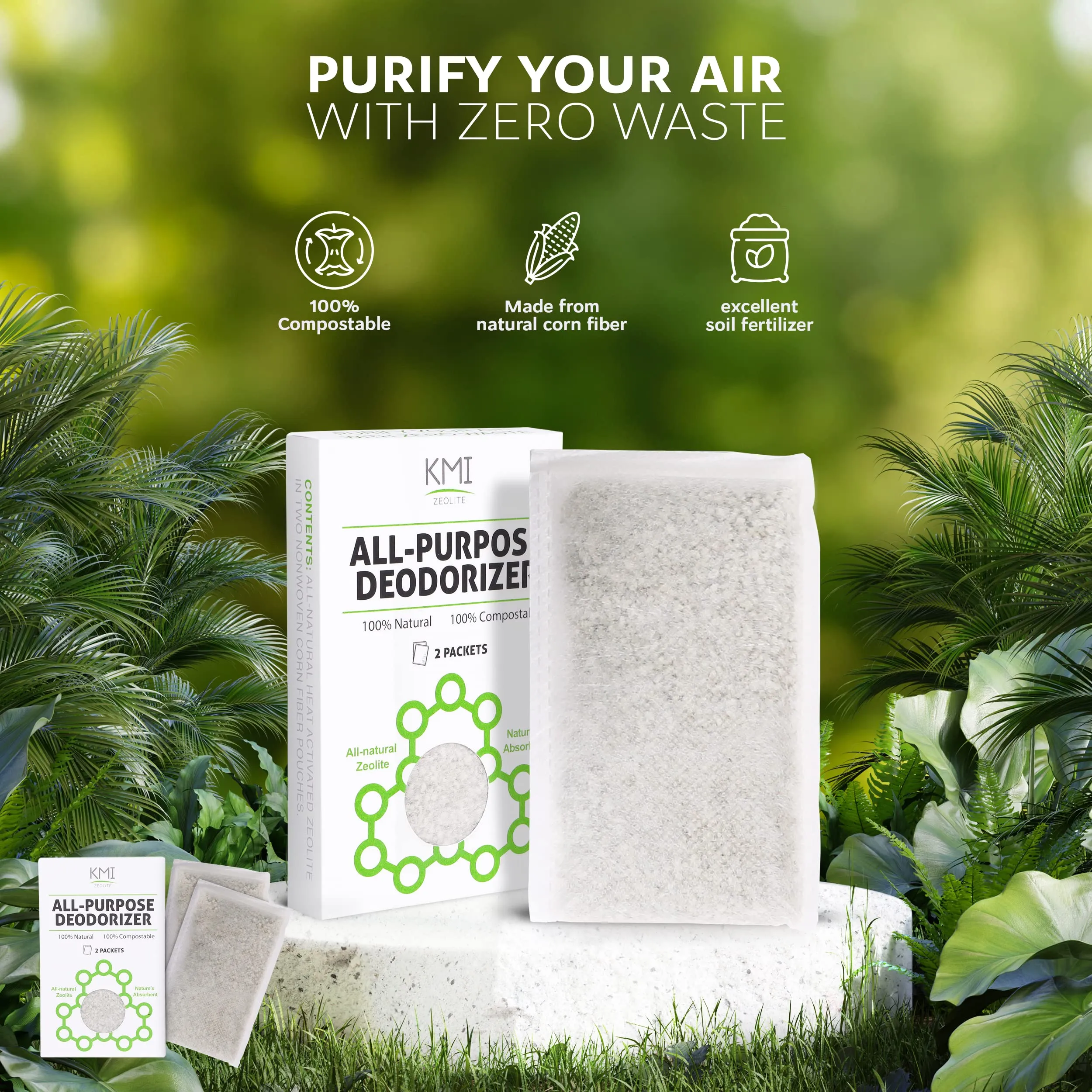 -Air Freshening Deodorizer Bags - Absorbs and Eliminates Odors, Removes Smells Naturally from Refrigerators, Gym Bags, Shoes, and Closets