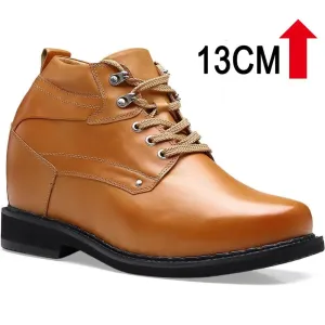 13 CM / 5.12 Inches Taller - CMR CHAMARIPA Height Increasing Boots Hidden Heel Working Boots