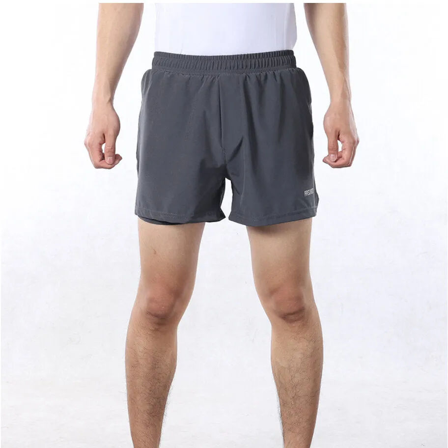 2-in-1 Men's Running Shorts with Waist Rope Quick Dry Zipper Pocket  Sports Fitness Gym Shorts