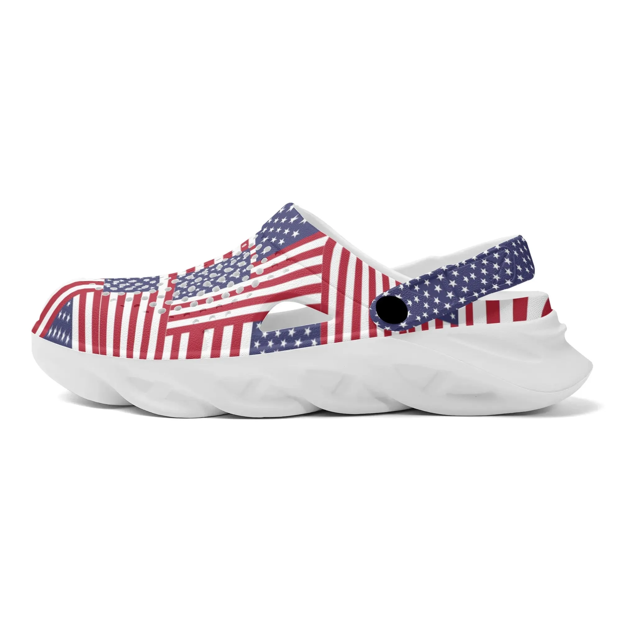 4th of July Patriotic Mens Summer Beach Hollow Out Sandals