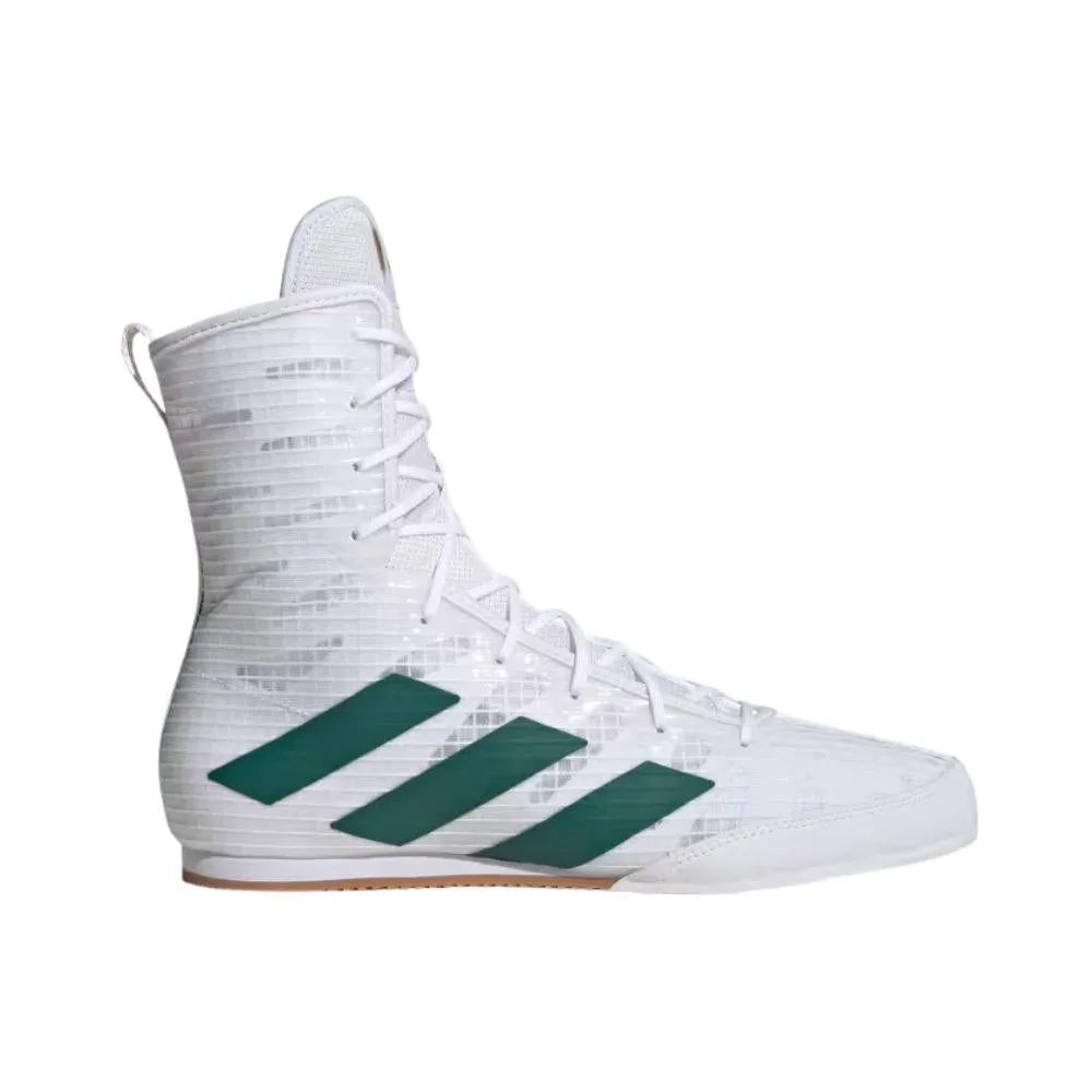 Adidas Box Hog 4 Boxing Boots - White/Green