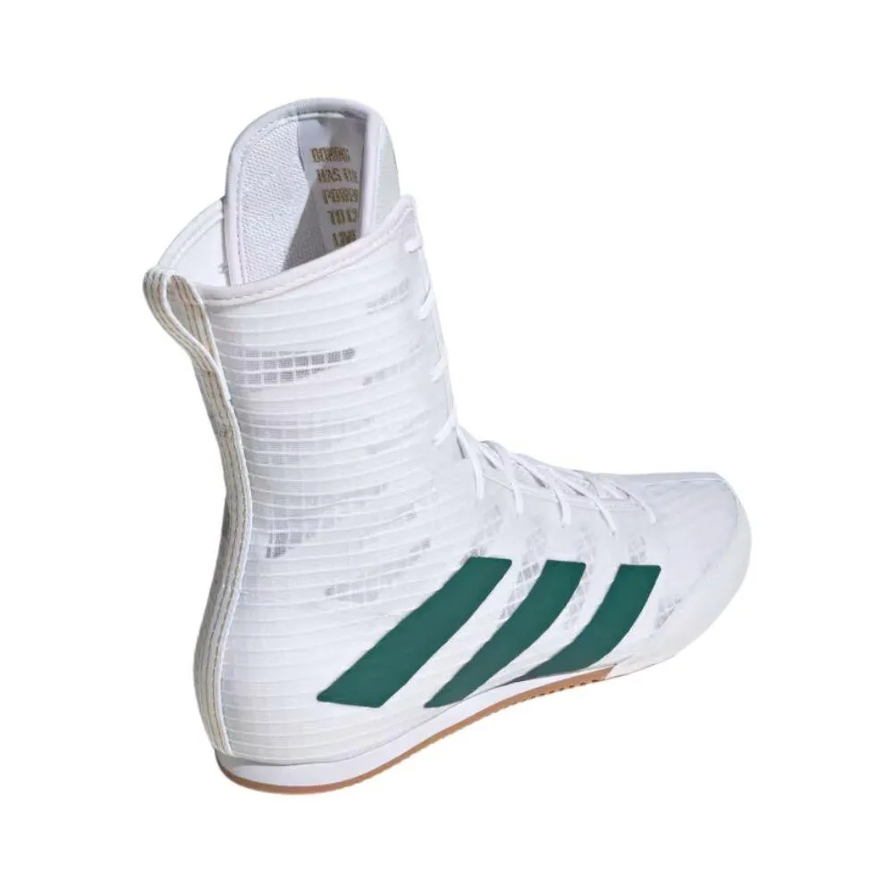 Adidas Box Hog 4 Boxing Boots - White/Green