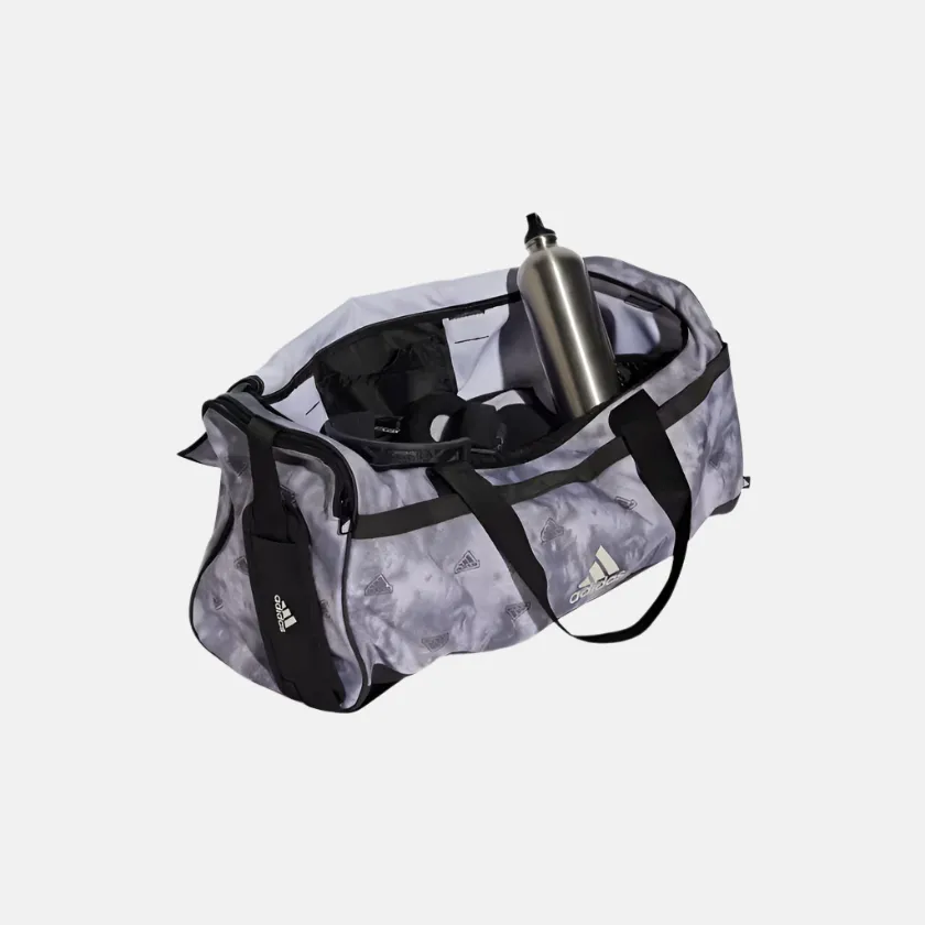 Adidas Essentials Linear Graphic Training Duffel Bag -Multicolor/Chalk White