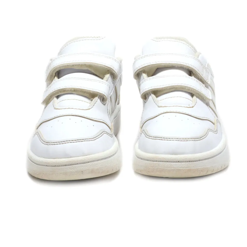 Adidas Hoops Lace-Up Shoes Canvas White Colour For Kids