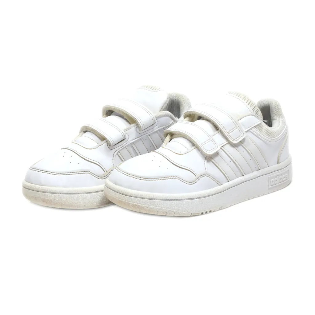 Adidas Hoops Lace-Up Shoes Canvas White Colour For Kids