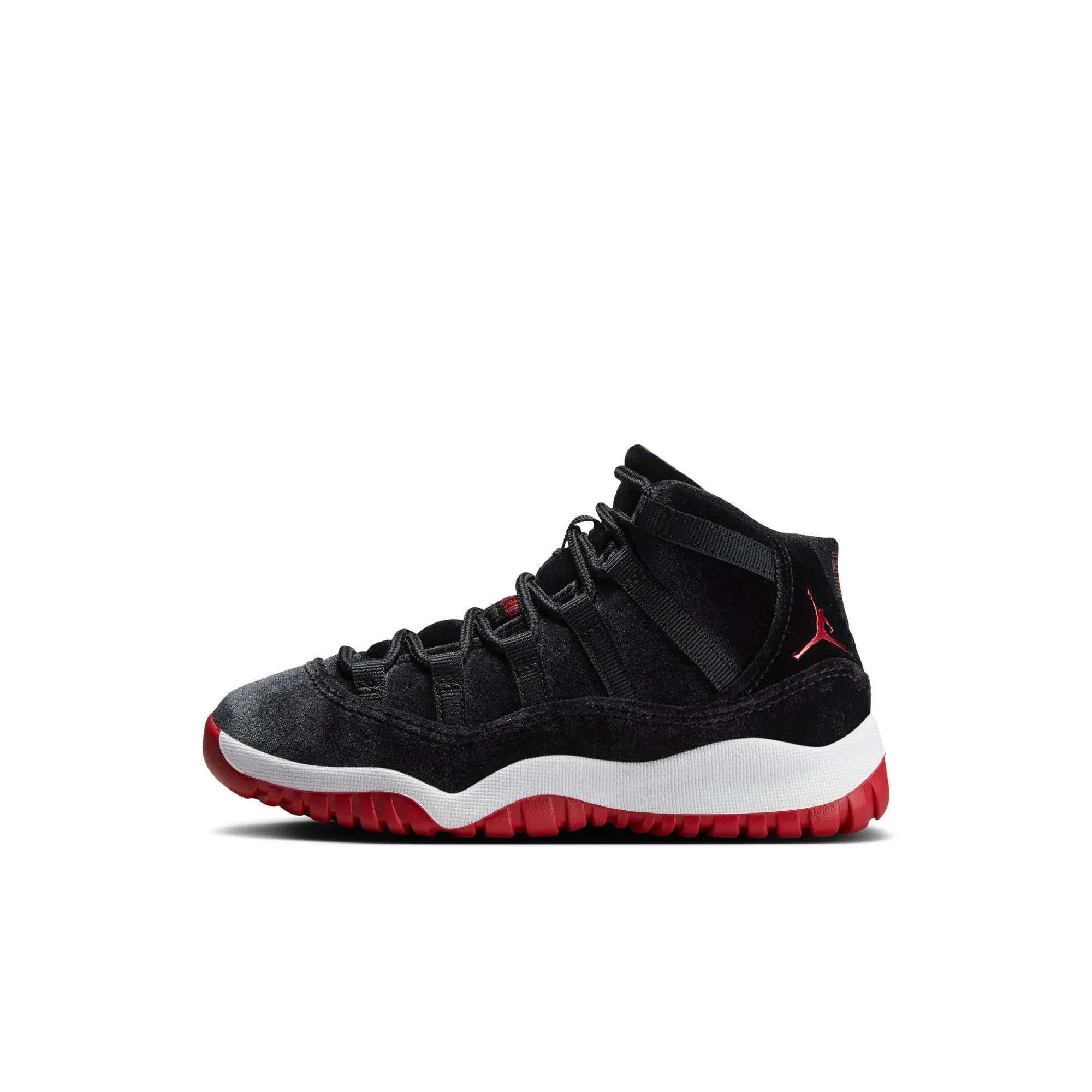 Air Jordan 11 Retro "Bred Velvet" Preschool - BLACK/GYM RED-WHITE