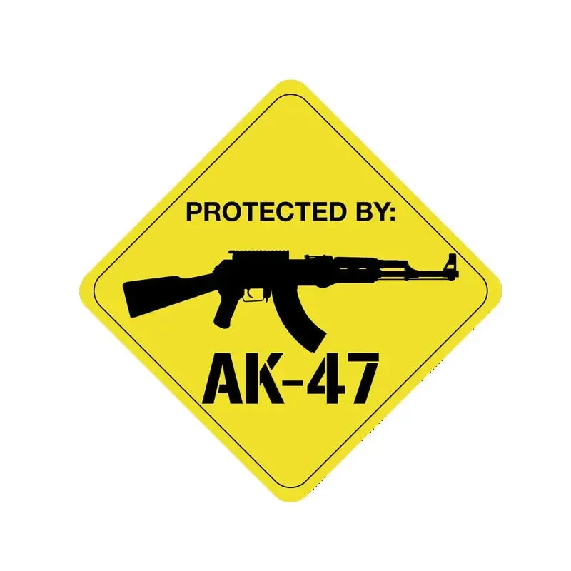 AK-47 Warning Car Decal - A Bold Statement