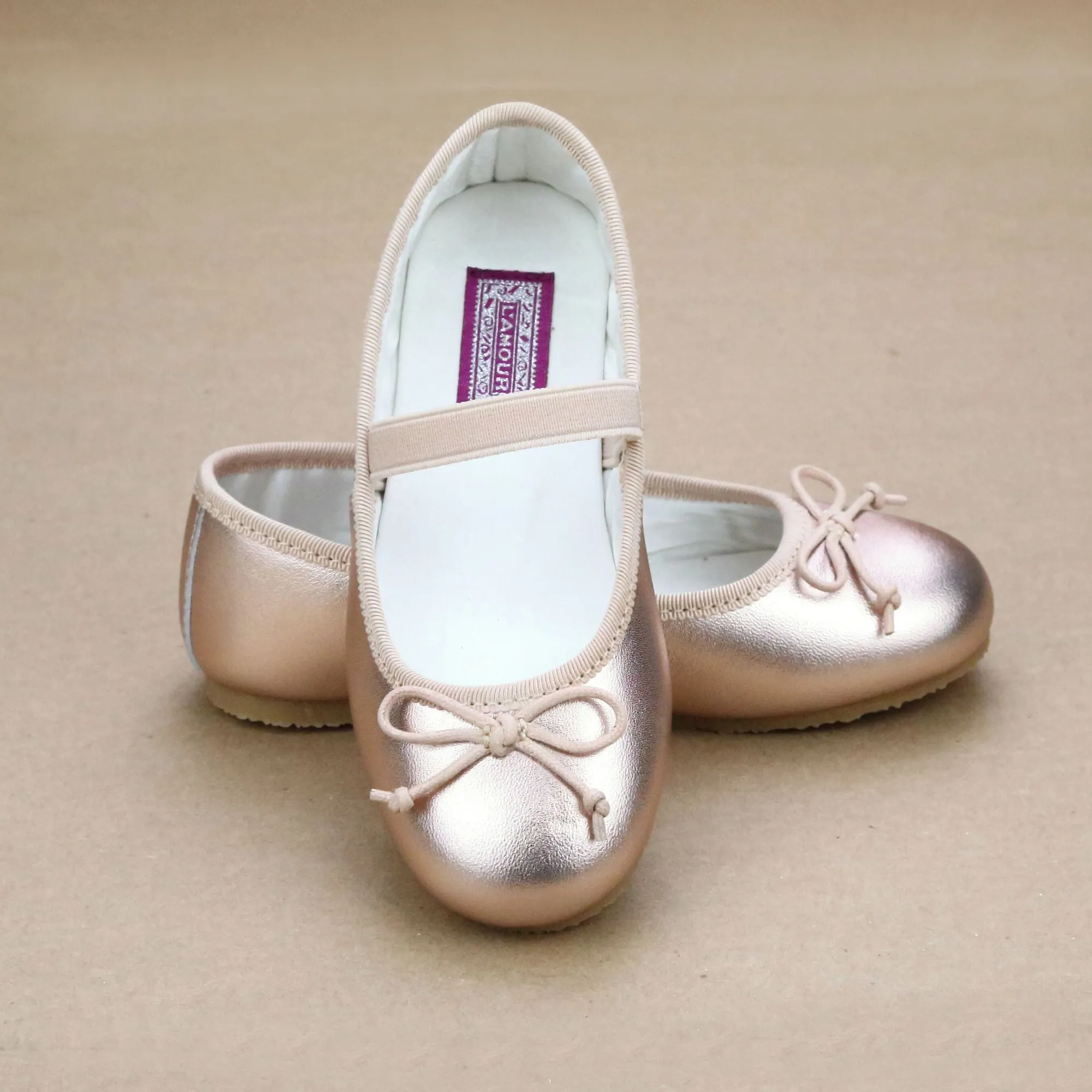 Alia Girls Classic Leather Ballet Flats