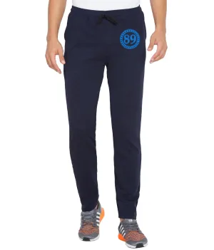 American-Elm Men's Stylish Printed Dark Blue Dri Fit Track Pant for Gym Wear