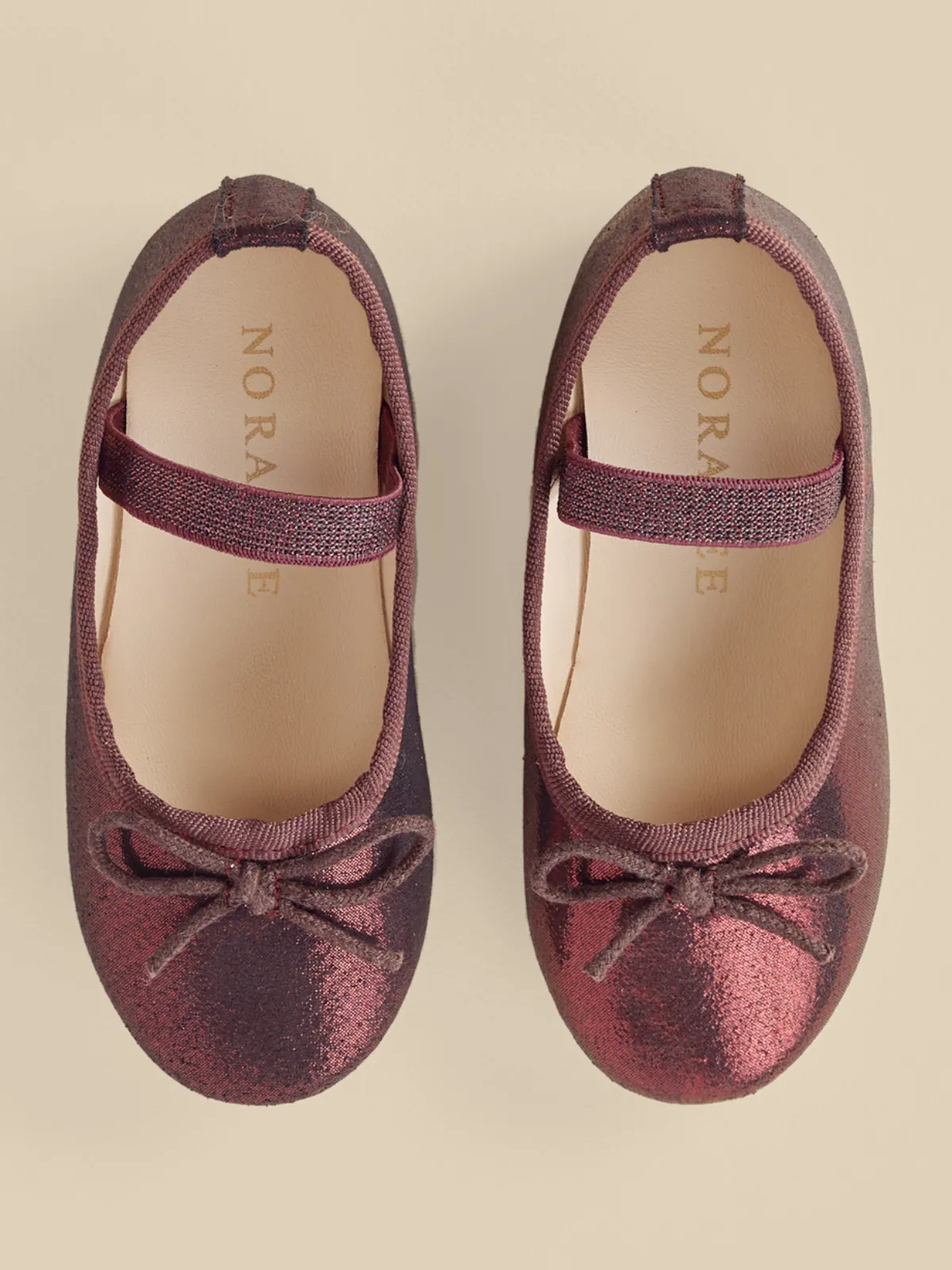 Ballet Flats, Metallic Fig