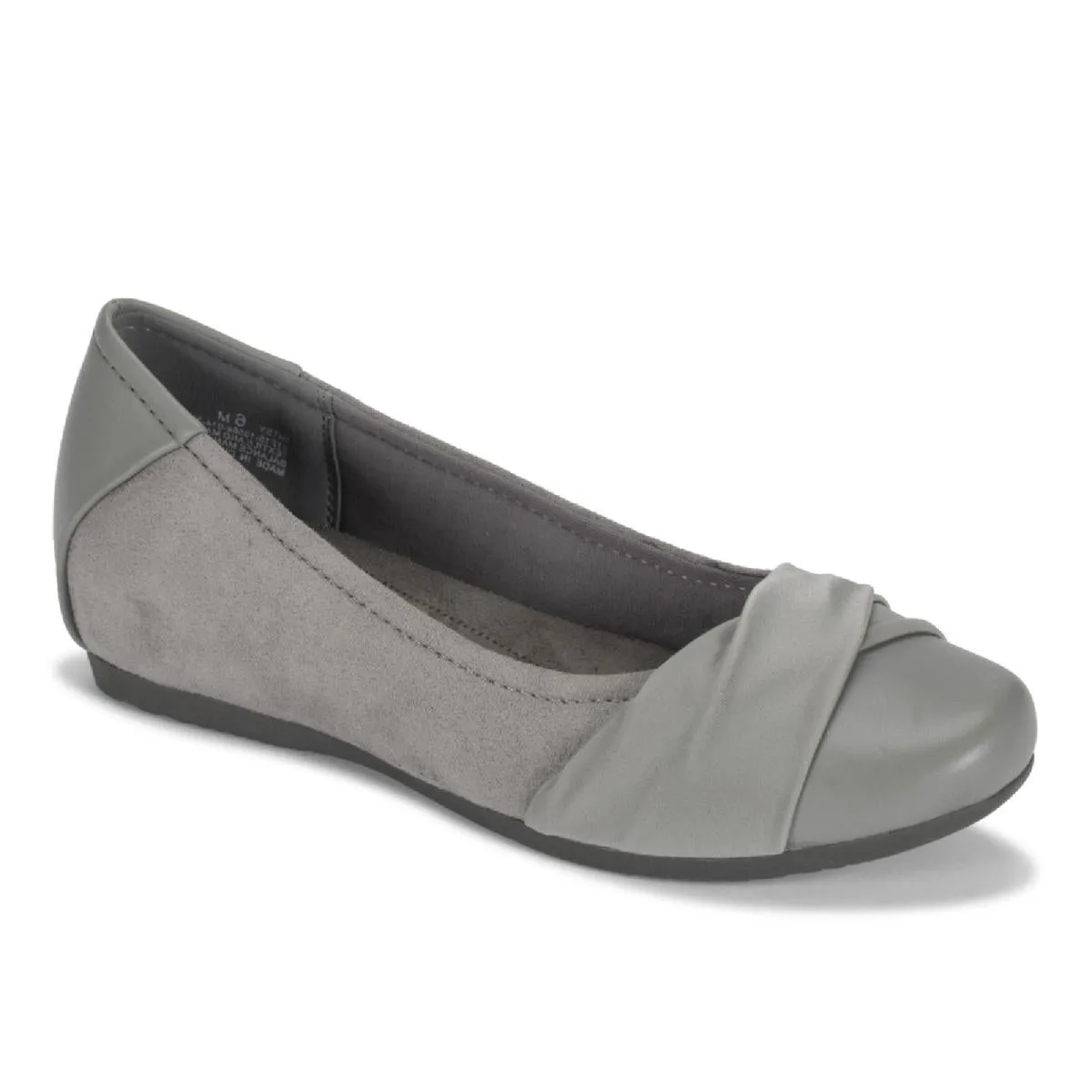 Baretraps Womens Mitsy Faux Leather Twist Front Ballet Flats