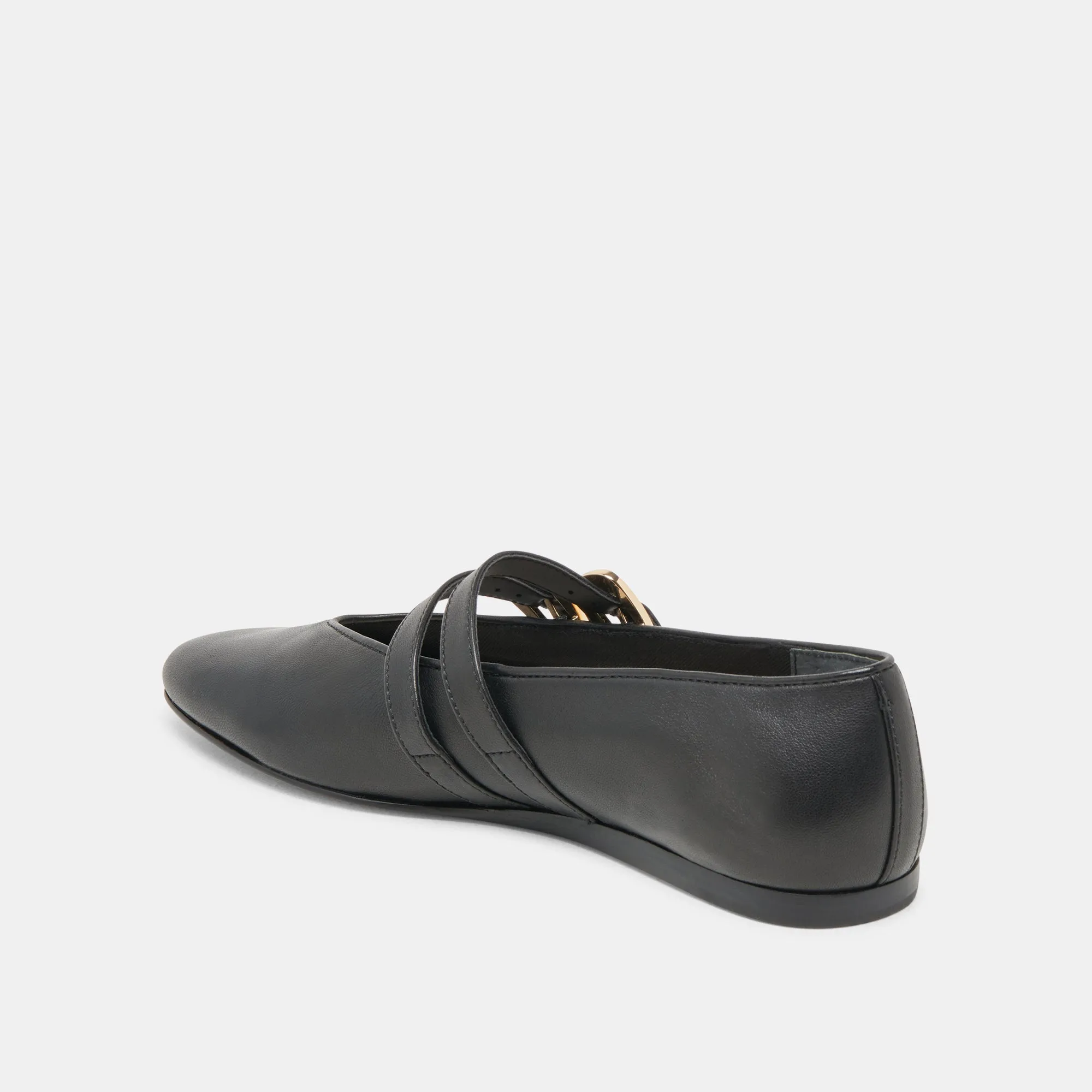 BAYLEE BALLET FLATS BLACK LEATHER