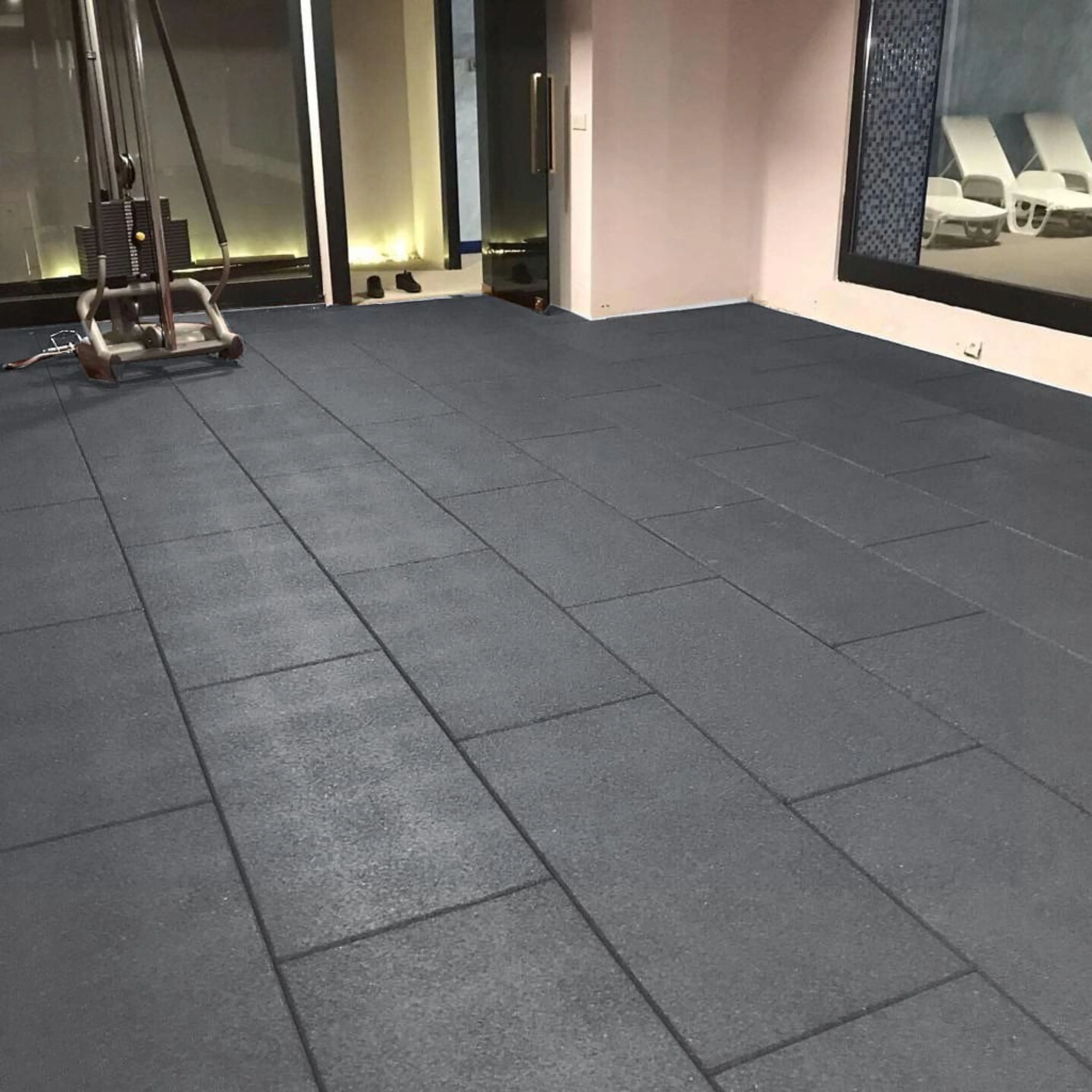 BeFit Flatline Grey Rubber Gym Flooring 1m x 50cm x 20mm 3rd edition