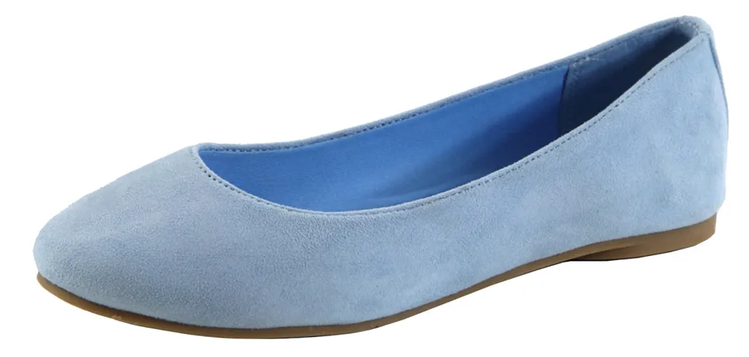 Bella Marie Women's Classic Slip-On Closed Round Toe Ballet Flat