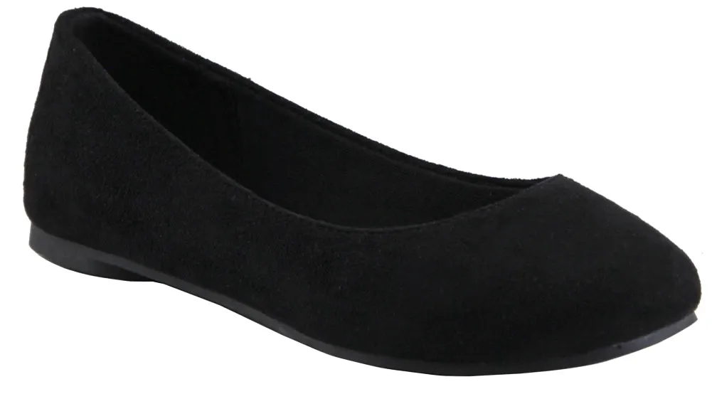 Bella Marie Women's Classic Slip-On Closed Round Toe Ballet Flat