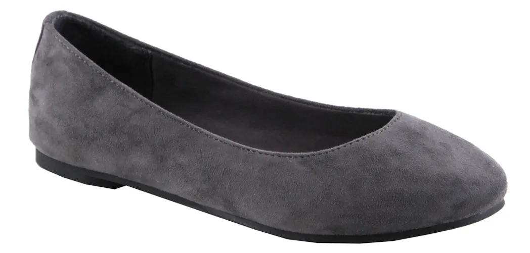 Bella Marie Women's Classic Slip-On Closed Round Toe Ballet Flat