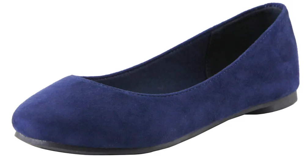 Bella Marie Women's Classic Slip-On Closed Round Toe Ballet Flat