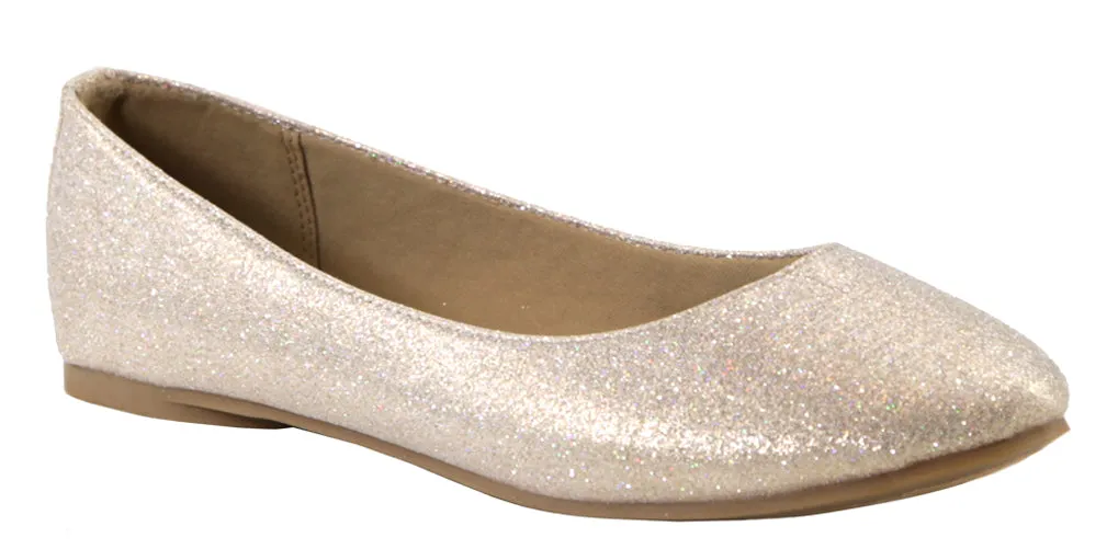 Bella Marie Women's Classic Slip-On Closed Round Toe Ballet Flat