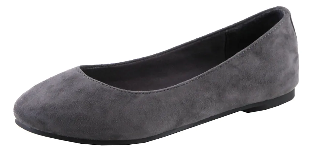 Bella Marie Women's Classic Slip-On Closed Round Toe Ballet Flat