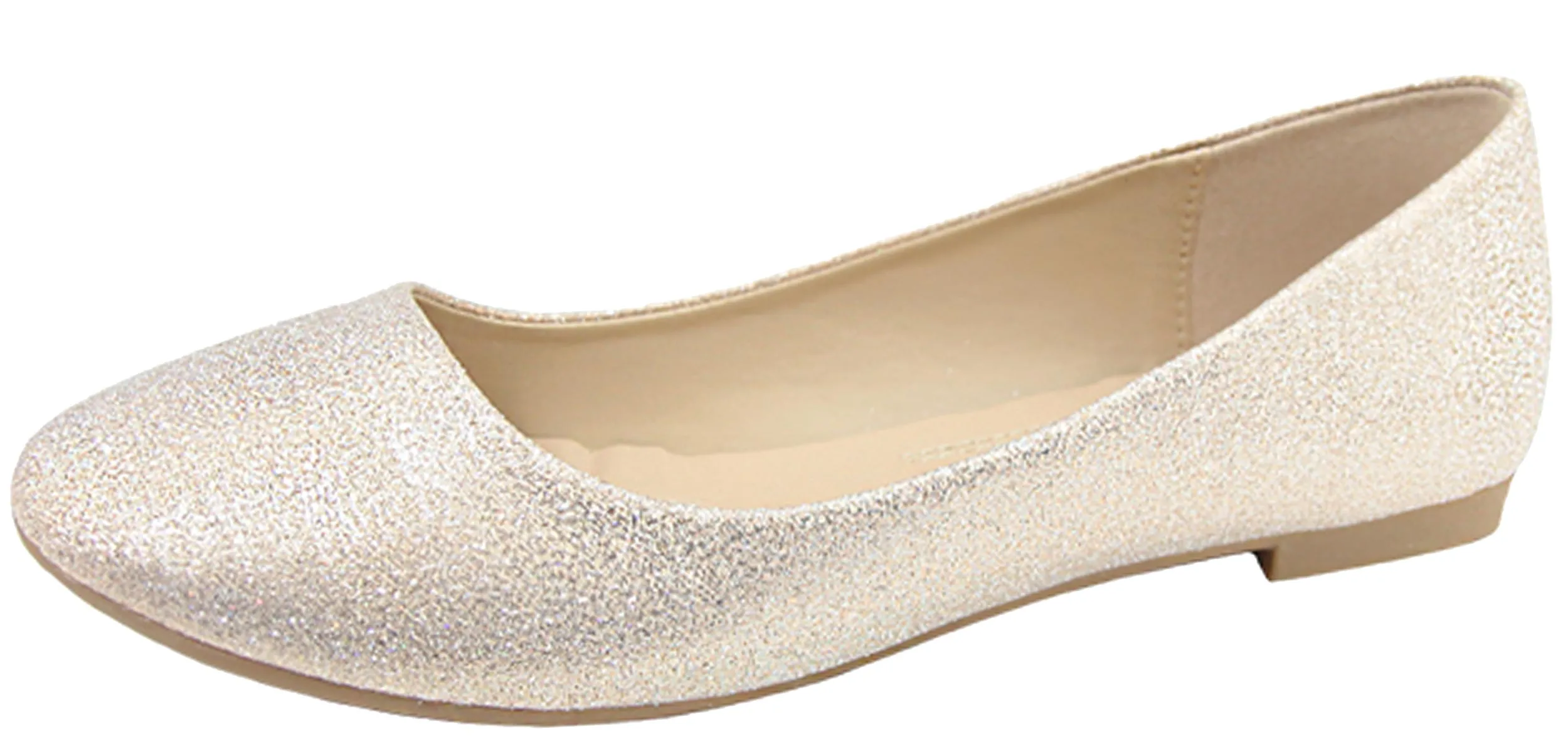 Bella Marie Women's Classic Slip On Round Toe Ballet Flat