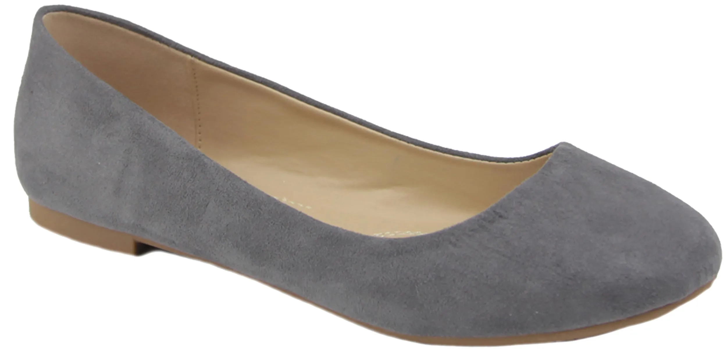 Bella Marie Women's Classic Slip On Round Toe Ballet Flat