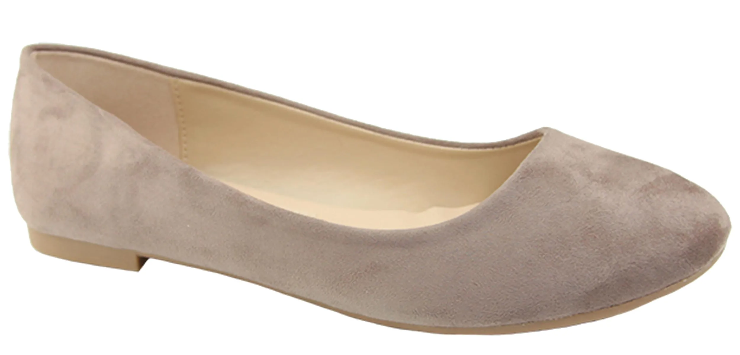 Bella Marie Women's Classic Slip On Round Toe Ballet Flat