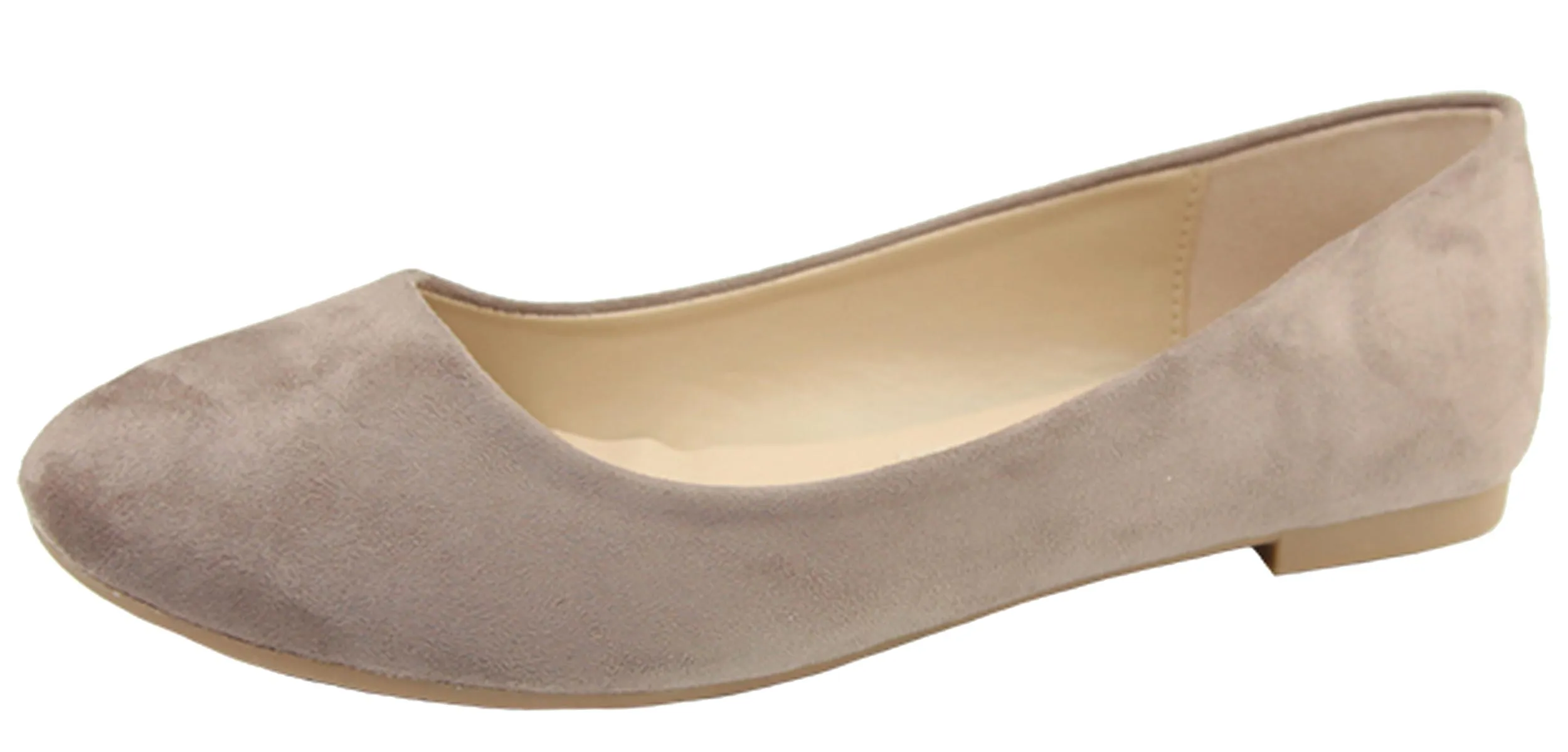 Bella Marie Women's Classic Slip On Round Toe Ballet Flat