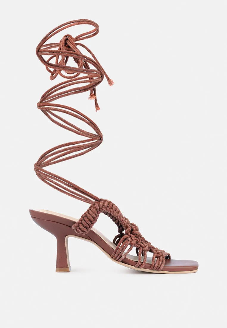 Beroe Braided Handcrafted Lace Up Sandal