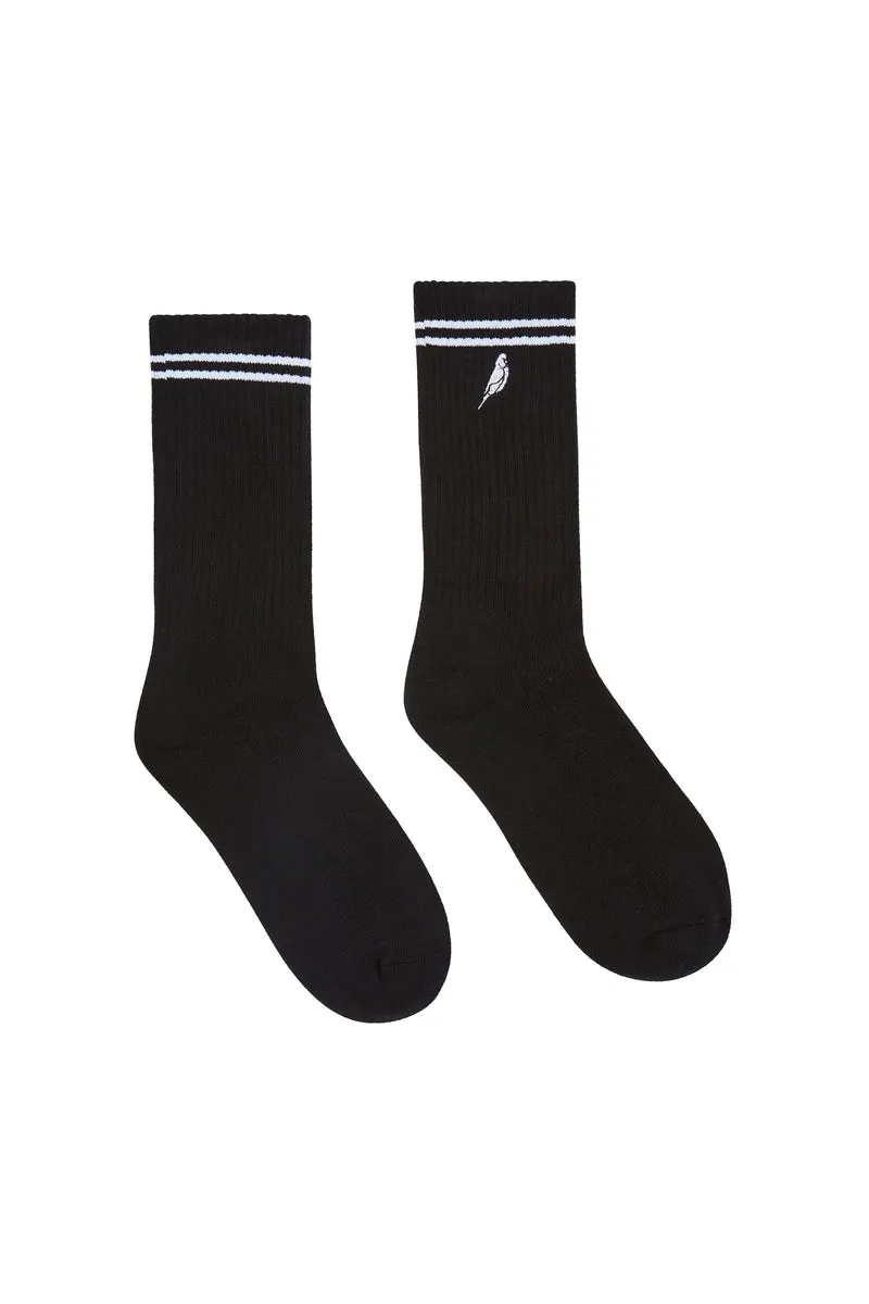 Black Budgy Crew Socks