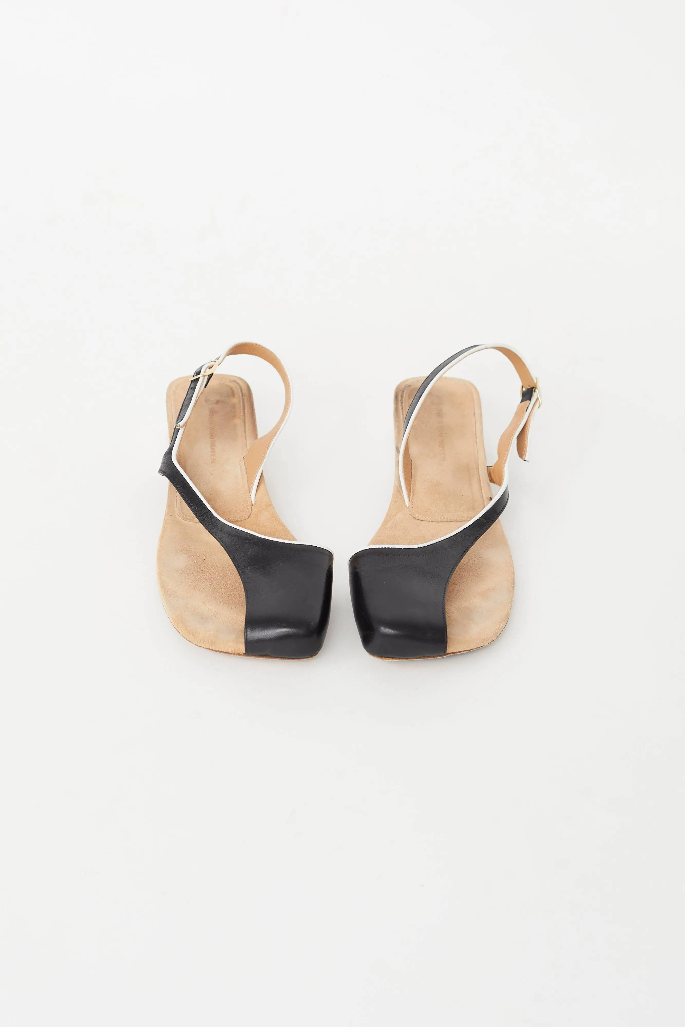 Black Donna Asymmetrical Cut Out Sandal