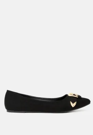 Bobby Front Buckle Flat Ballerinas