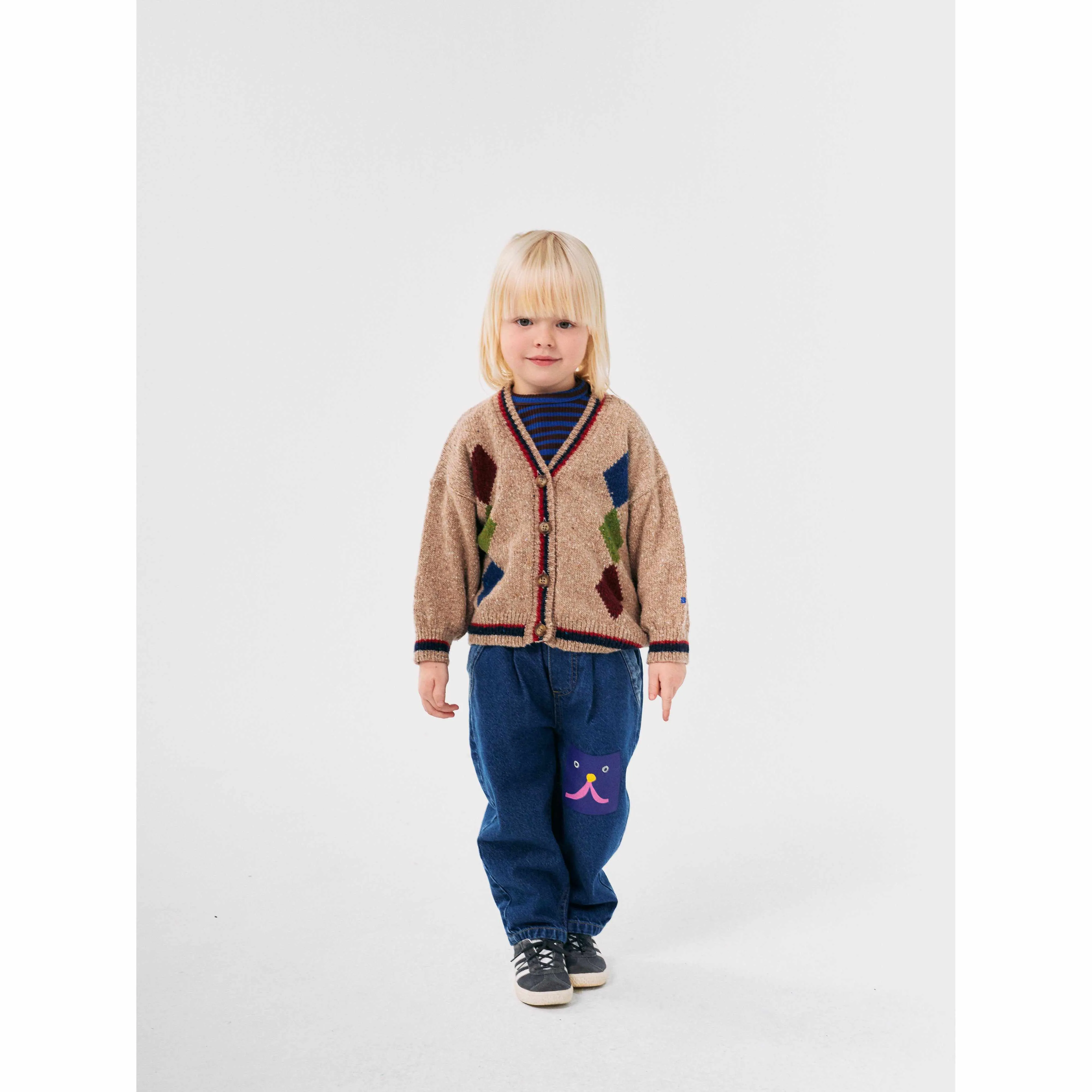 Bobo Choses - Funny Face denim jogging pants