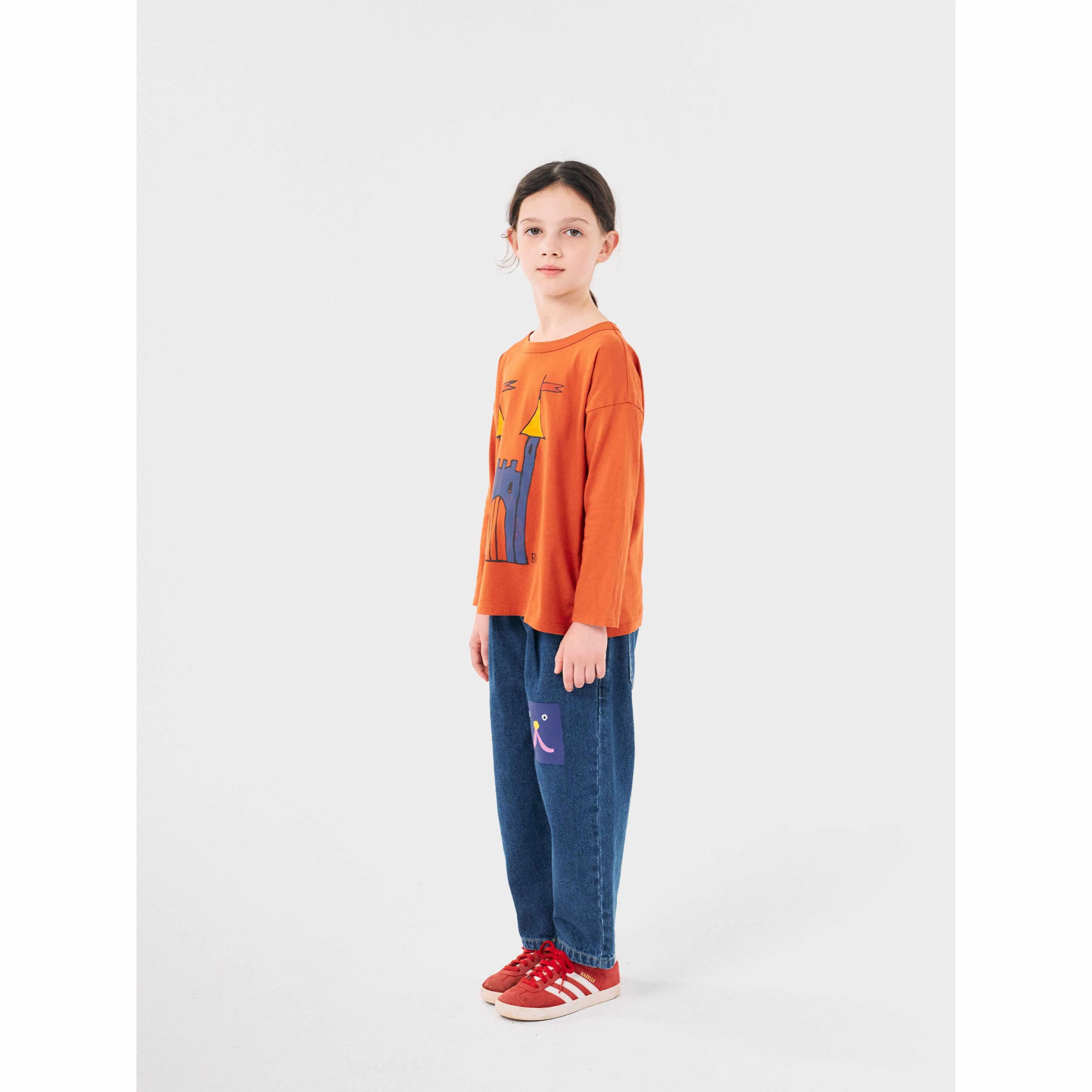 Bobo Choses - Funny Face denim jogging pants