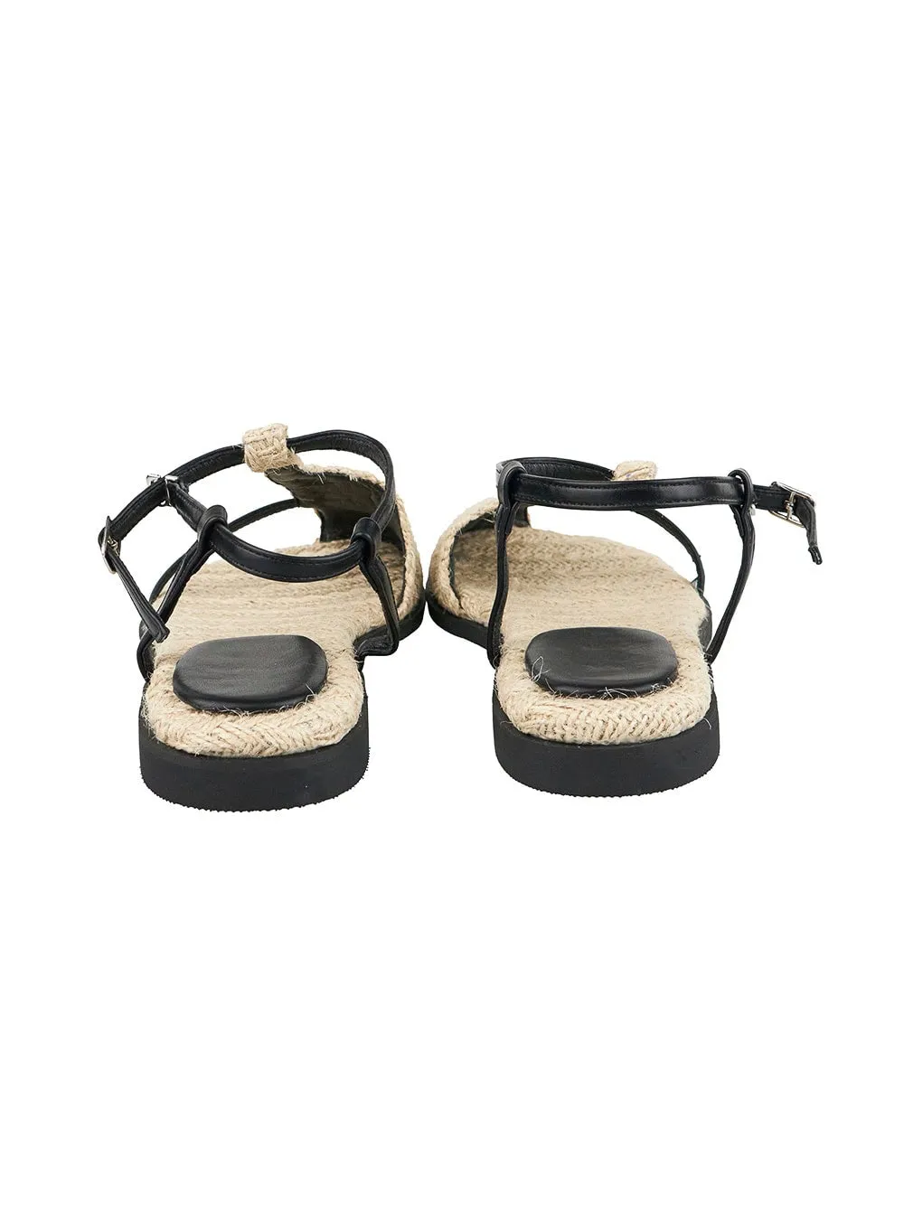 Buckle Cut-Out Faux Leather Sandals OL417