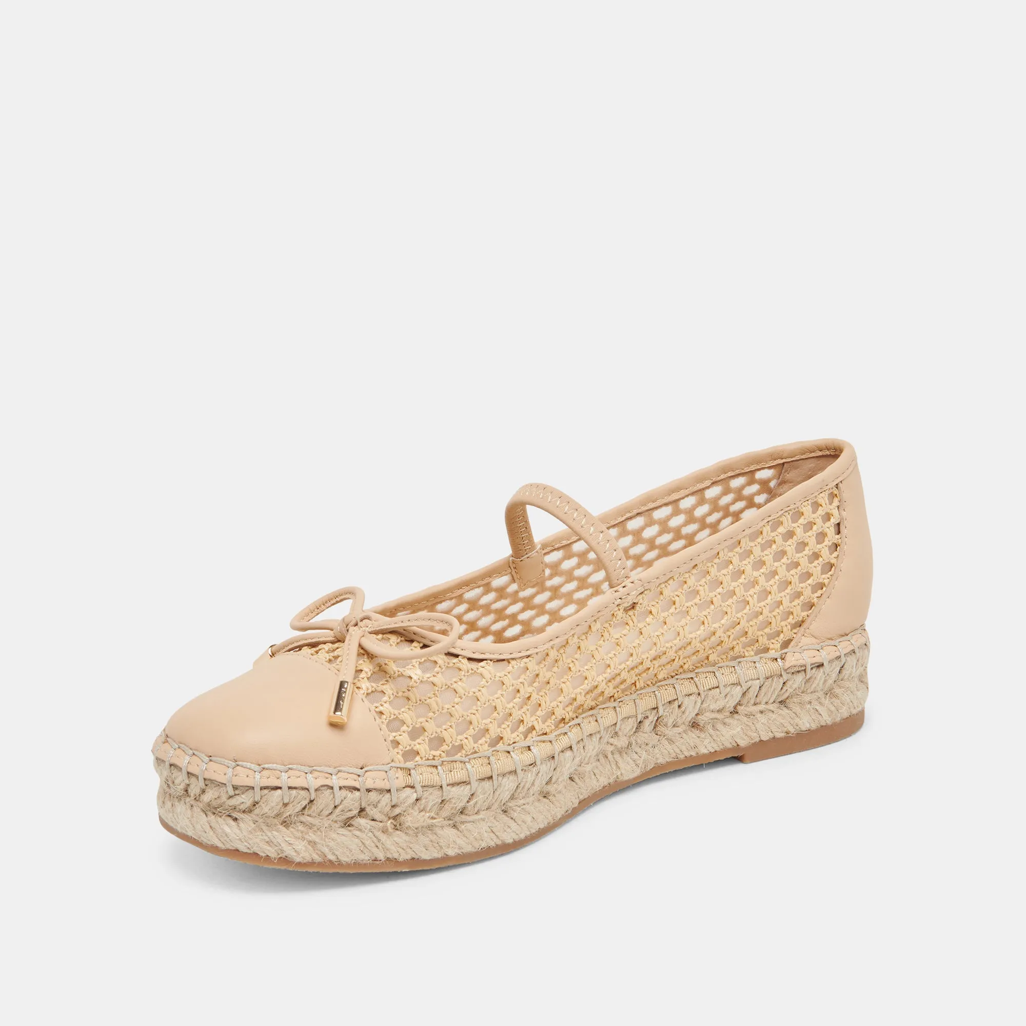 CAMBRE BALLET FLATS LT NATURAL WOVEN MESH