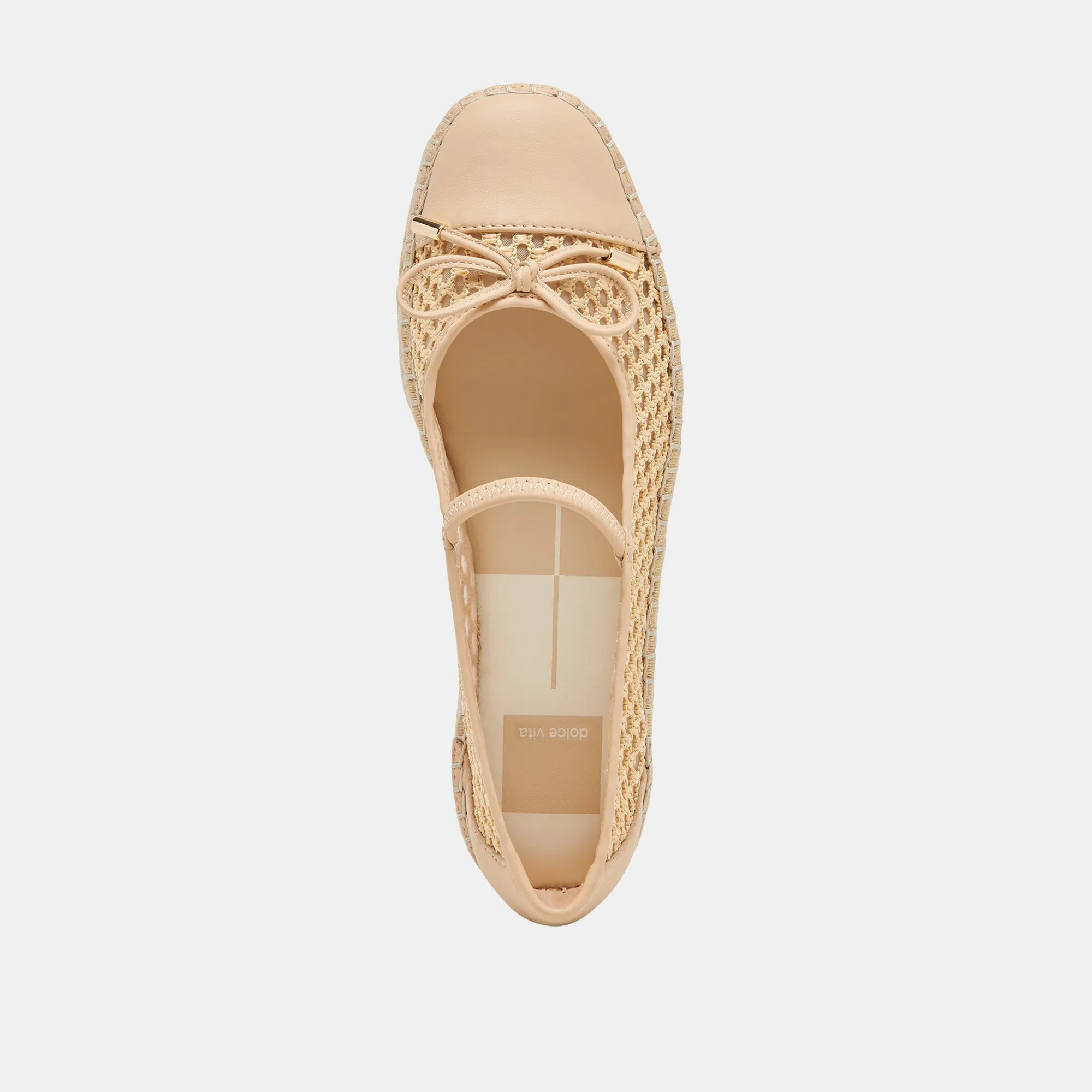 CAMBRE BALLET FLATS LT NATURAL WOVEN MESH