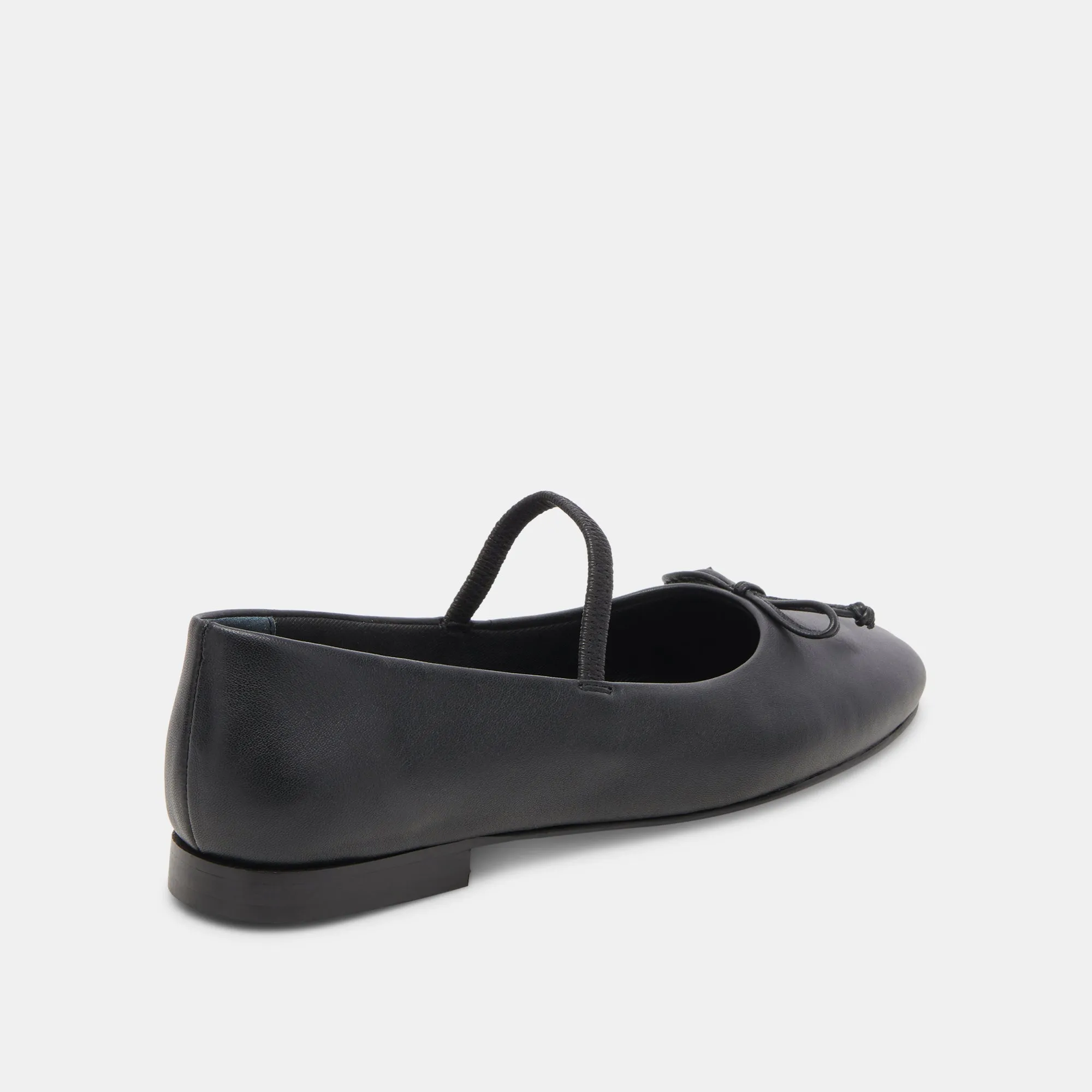 CARIN BALLET FLATS BLACK LEATHER