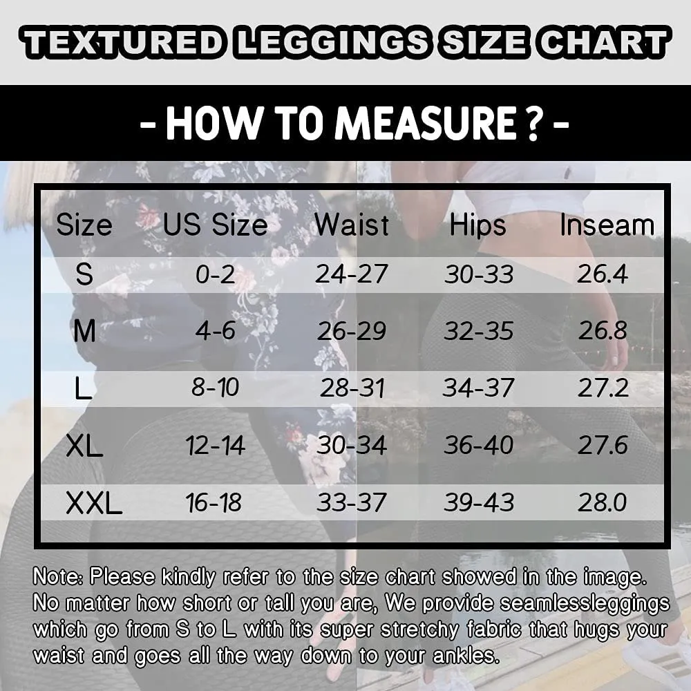 Chriamille Booty Lifting TIK Tok Leggings for Women Booty Lift High Waisted Scrunch Butt Textured Leggings