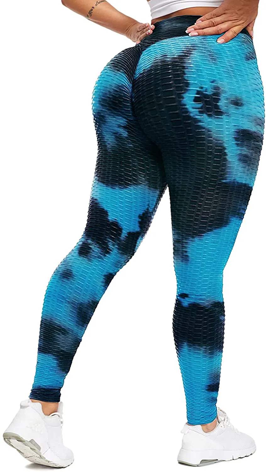 Chriamille Booty Lifting TIK Tok Leggings for Women Booty Lift High Waisted Scrunch Butt Textured Leggings