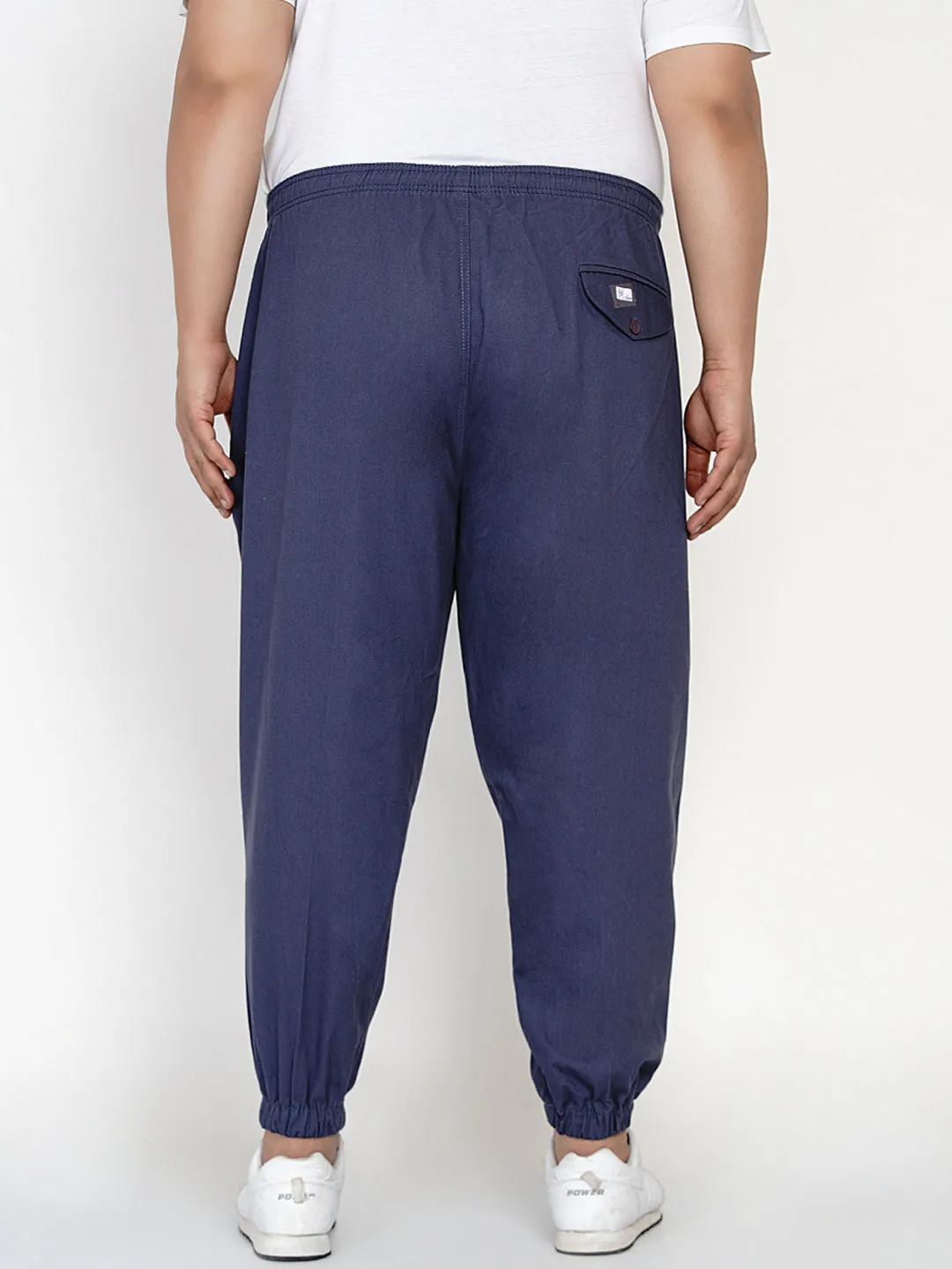 Chums - Plus Size Men's Blue Solid Joggers