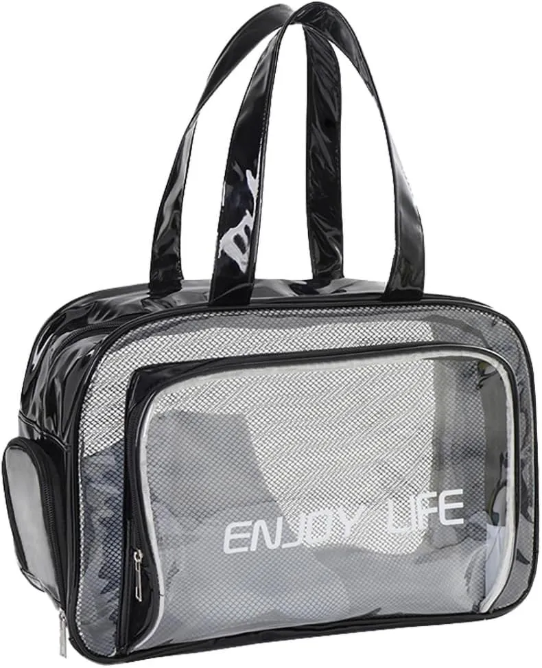 Clear and Stylish Travel Bag with Shoe Pocket