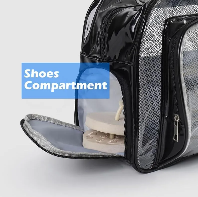 Clear and Stylish Travel Bag with Shoe Pocket