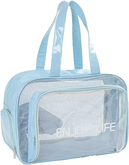 Clear and Stylish Travel Bag with Shoe Pocket