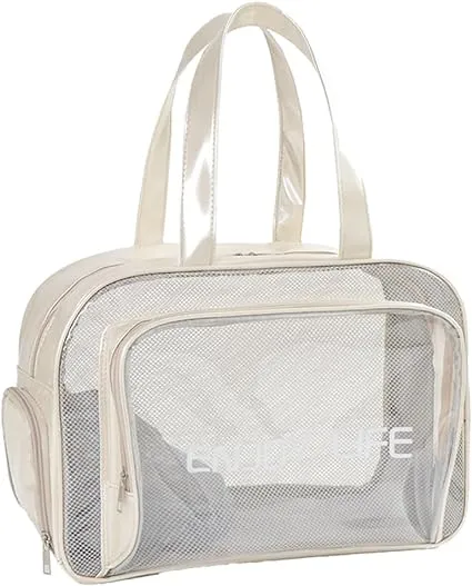 Clear and Stylish Travel Bag with Shoe Pocket