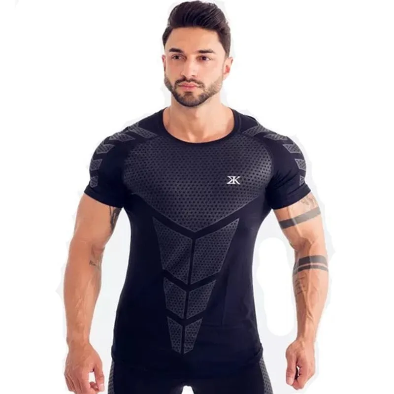 Compression Quick dry T-shirt Male Gym Fitness Bodybuilding Workout Clothing