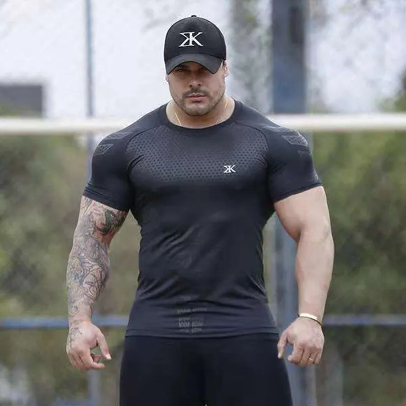 Compression Quick dry T-shirt Male Gym Fitness Bodybuilding Workout Clothing