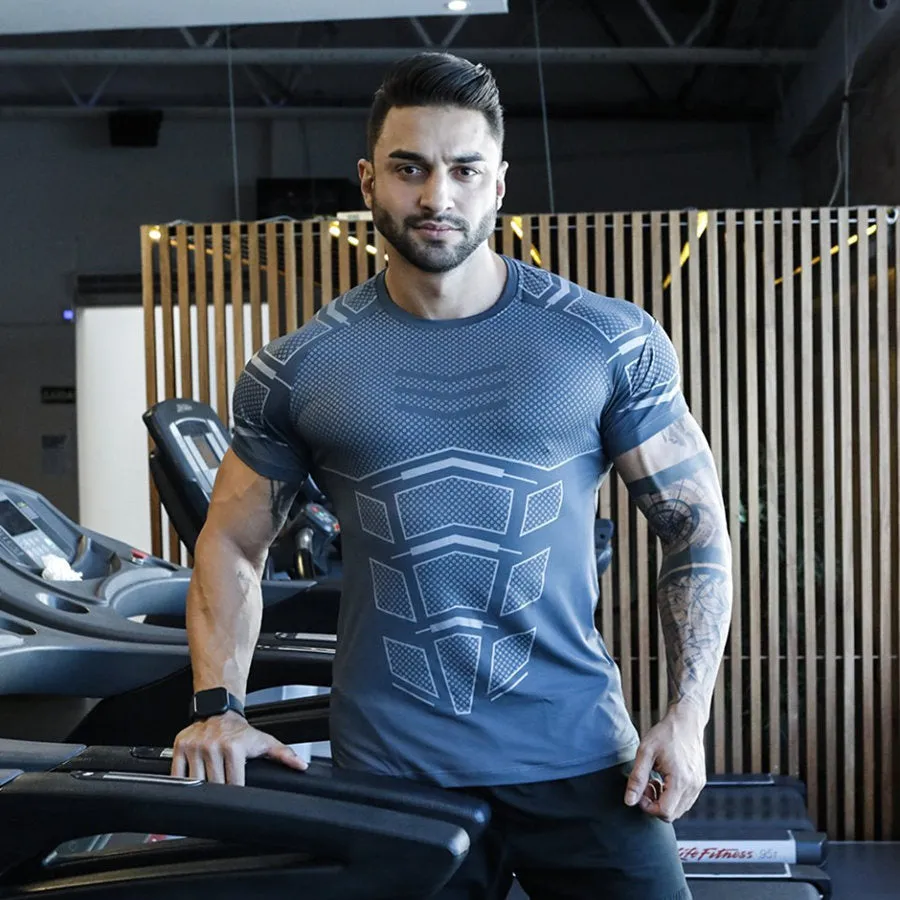 Compression Quick dry T-shirt Male Gym Fitness Bodybuilding Workout Clothing