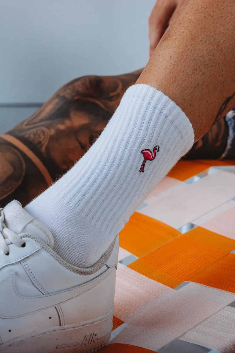 Crew Socks In Flamingos Icon