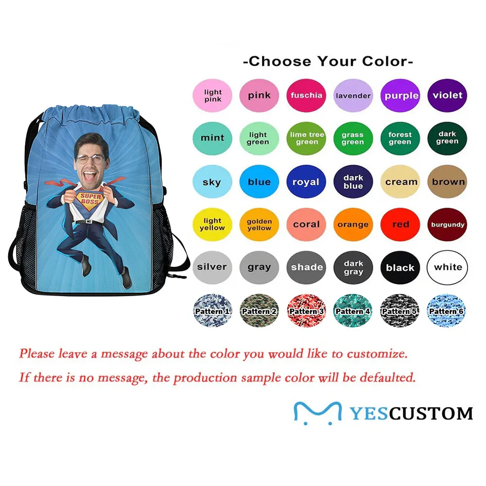 Custom Boss Face Hat Photo Shirt and Personalized Duffel Bag for Company for Team Building for Business