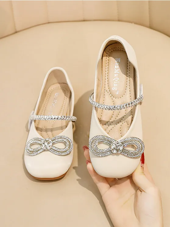 Diamond Bow Ballet Flats by Liv and Mia